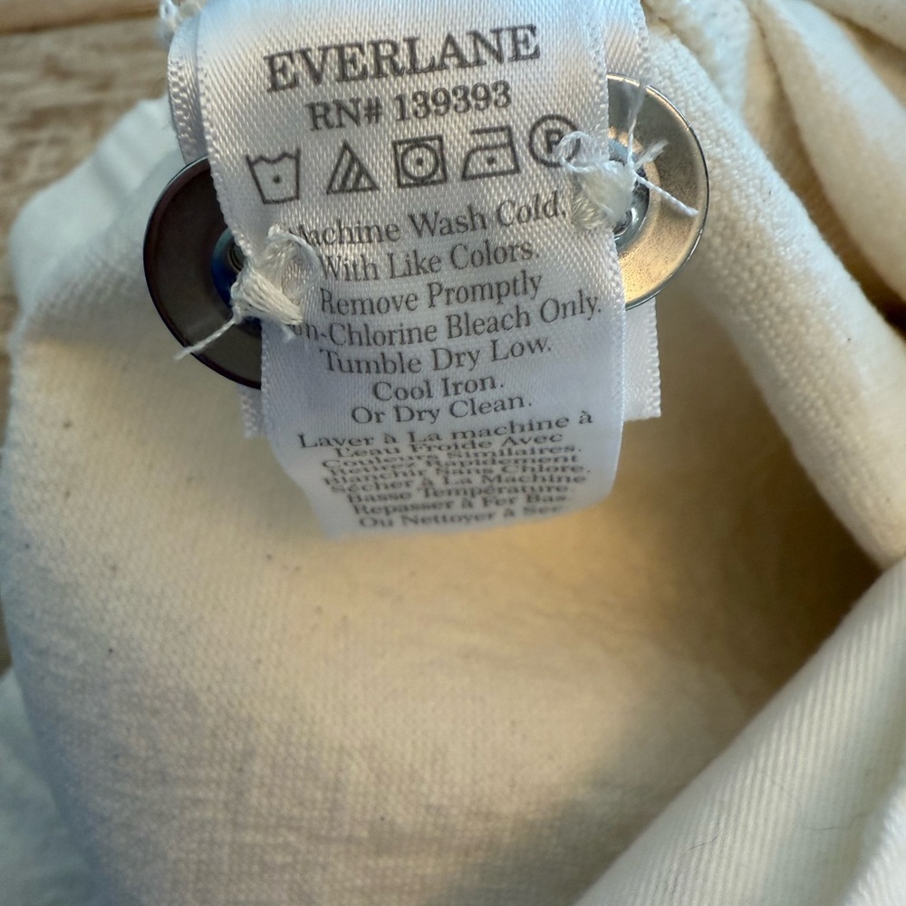 Everlane Women's Cream Cotton Utility Jacket Trench M - Picture 14 of 14